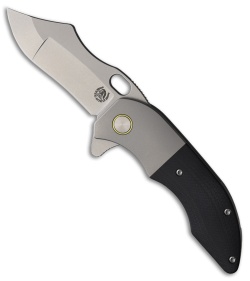 Red Horse Knife Works War Pig Frame Lock Knife Titanium/Black G-10 (3" Satin)