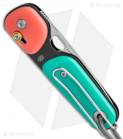 The James Brand The Redstone Slide Lock Knife Coral/Turquoise (2.5" Satin)