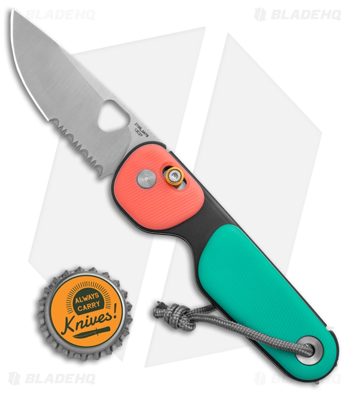 James Brand Redstone Knife Green, Red Polymer Satin Serr