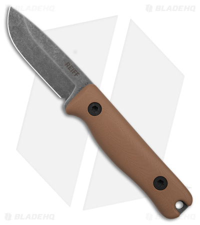 Reiff Knives F3 Saber Survival Fixed Blade Knife Coyote Tan G-10 (2.9" Acid SW)