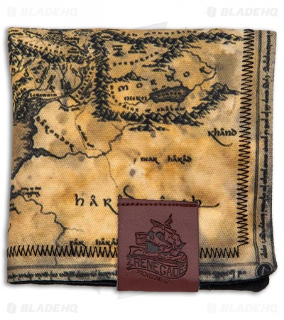 Renegade Provisions LOTR Map 8x8 Handkerchief W/ Microfiber Backing