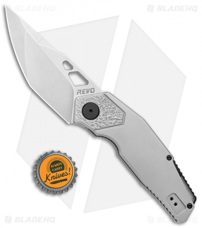 REVO Berserk Frame Lock Folding Knife Stainless Steel Gray (3.4" Stonewash)