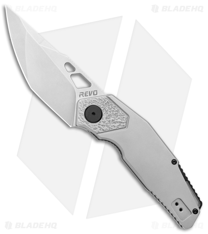 REVO Berserk Frame Lock Folding Knife Stainless Steel Gray (3.4" Stonewash)