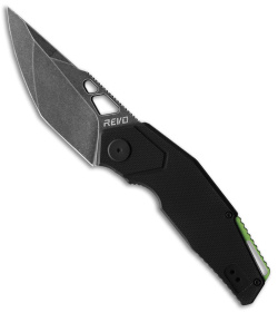 REVO Berserk Frame Lock Folding Knife Black G-10 (3.4" Black SW)