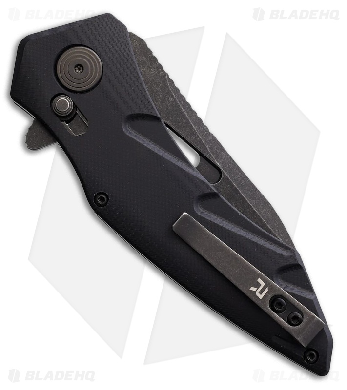 REVO Storm Wharncliffe Crossbar Lock Knife Black G-10 (3.2" Black PVD)