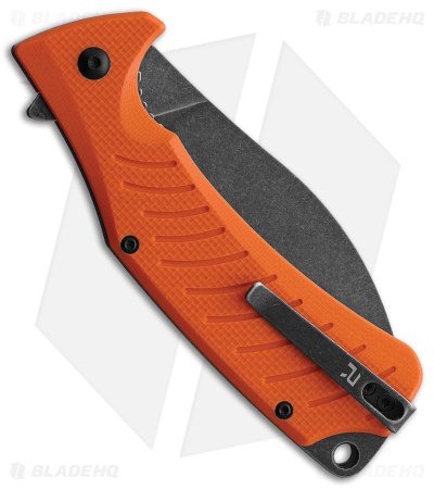 REVO Ness Liner Lock Flipper Knife Orange G-10 (3.3" Stonewash)
