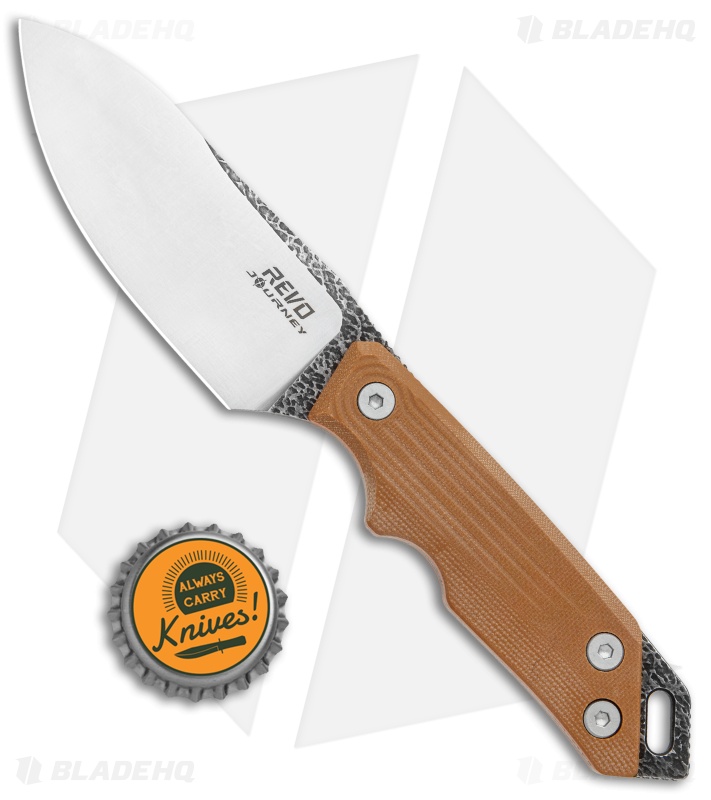 REVO RJ-1 Journey Fixed Blade Knife Brown G-10 (3.9" Satin)