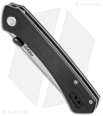 REVO Warden Spring Assist Liner Lock Knife Black G-10 (3" Stonewash)