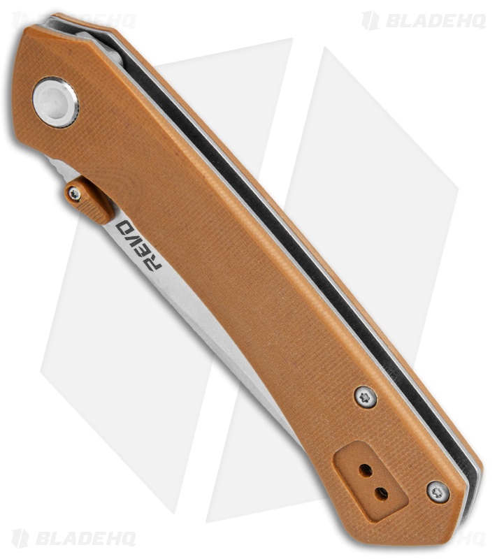 REVO Warden Spring Assist Liner Lock Knife Coyote Brown G-10 (3" Stonewash)
