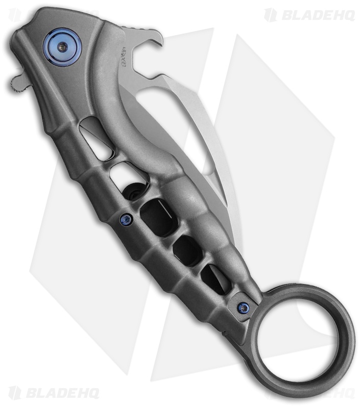 Rike Knife Alien 2 Liner Lock Knife Gray Ti - Blade HQ