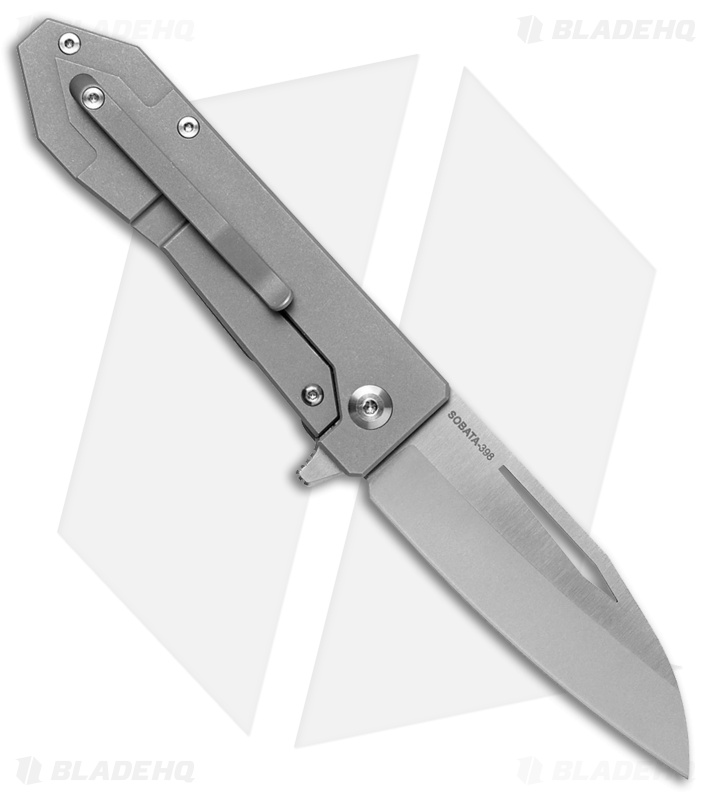 Vargo Knives Sobata 398 Frame Lock Knife Titanium (3" Satin Sintered Ti)
