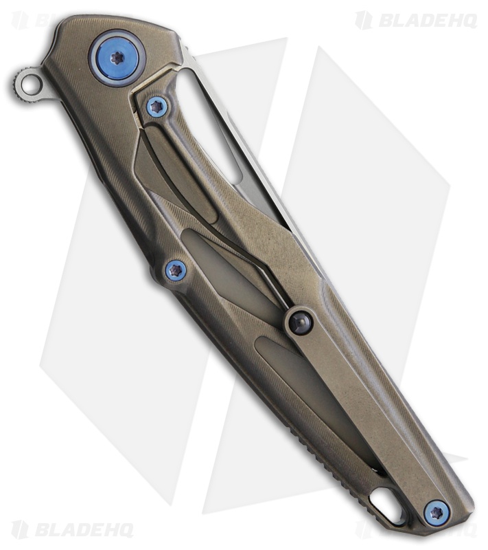 ニック・ナイト Rike Knife Knife Frame Lock Knife Bronze Titanium (3.8