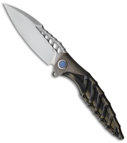 Rike Knife Thor7 Liner Lock Knife Integral Green Titanium/G-10 (3.5" 154CM)