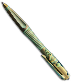 Rike Knife Tactical Pen Gold/Green Titanium (5.31")