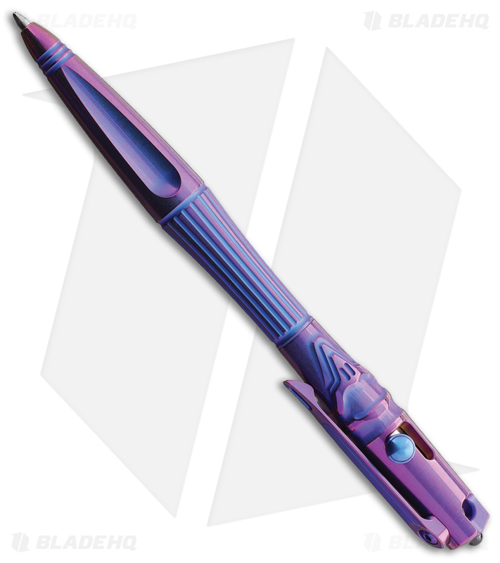 Rike Knife Tactical Pen Blue/Purple Titanium (5.31")