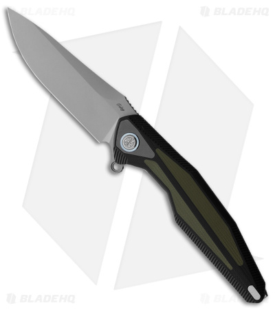 Rike Knife Tulay Liner Lock Knife Integral Black/Green G-10 (3.7" 154CM)