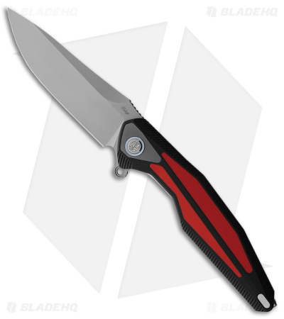 Rike Knife Tulay Liner Lock Knife Integral Red/Black G-10/CF (3.7" 154CM)