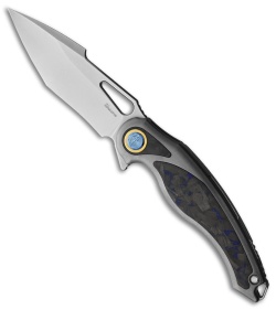 Rike Knife Unicorn Frame Lock Knife Ti/Blue CF (3.14" M390) 145