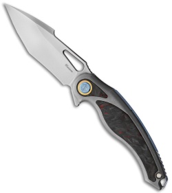 Rike Knife Unicorn Frame Lock Knife Ti/Red CF (3.14" M390) 08