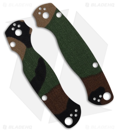 Ripp's Garage Tech Spyderco Paramilitary 2 Cordura Skin Set - Woodland Camo 