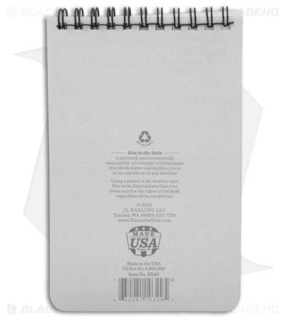 Rite in the Rain Top Bound 6" x 4" Top Spiral Notebook