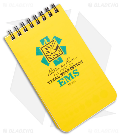 Rite in the Rain EMS Vital Stats Top Bound 3" x 5" All-Weather Notebook (Yellow)