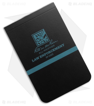 Rite in the Rain Thin Blue Line 3"x5" All Weather Notebook (Black/Blue)