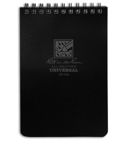 Rite in the Rain 6" X 4" Top Spiral Notebook (Black)