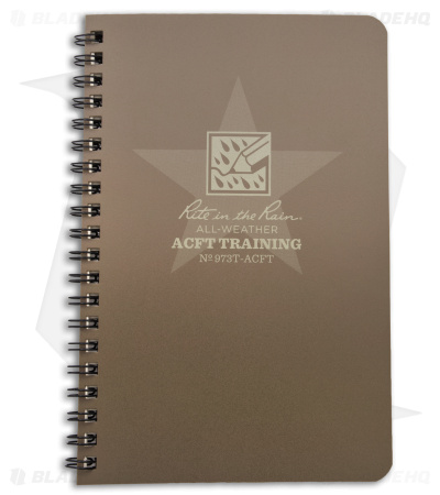 Rite in the Rain Side Spiral 4.88" X  7" ACFT Physical Fitness Journal (Brown)
