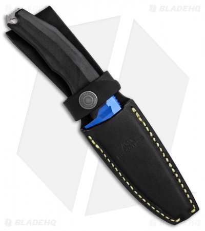 Rockstead Ritsu-ZDP Fixed Blade  Wood Micarta w/ Blue Ti Bolster (3.8" Mirror)