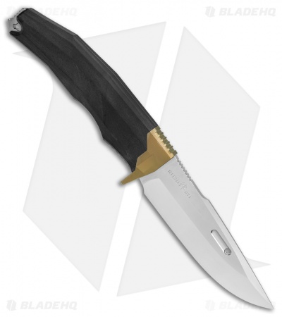 Rockstead Ritsu-ZDP Fixed Blade Wood Micarta w/ Gold Ti Bolster (3.8" Mirror)