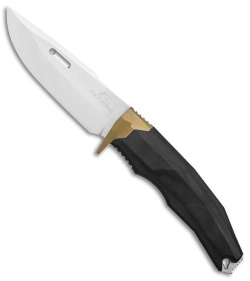 Rockstead Ritsu-ZDP Fixed Blade Wood Micarta w/ Gold Ti Bolster (3.8" Mirror)