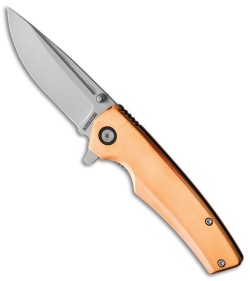 Rough Ryder Copper Drop Point Flipper Liner Lock Knife Copper (3.75" Satin)