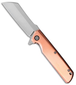 Rough Ryder Copper Cleaver Flipper Liner Lock Knife Copper (3.5" Satin)