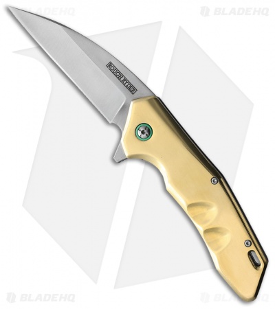 Rough Ryder Brass Wharncliffe Flipper (Satin) - Blade HQ