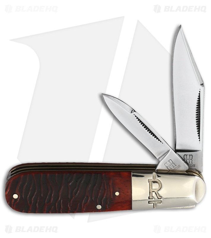 Rough Ryder Barlow Knife Tiger Stripe Bone Mirror Rough Ryder Barlow Knife Tiger Stripe Bone Mirror