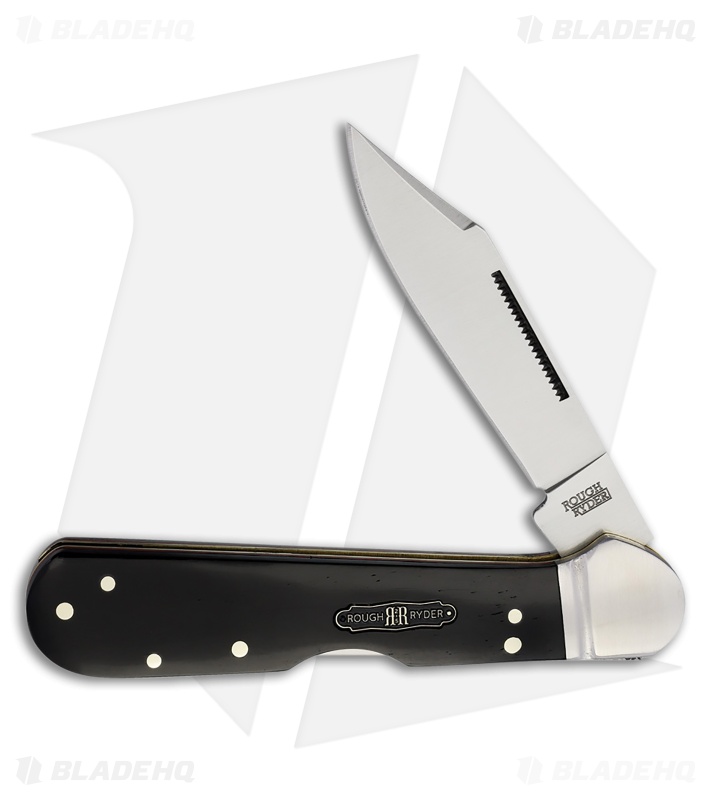 Rough Ryder Bearhead Copperhead Knife 3.75" Black Pakkawood RR2563