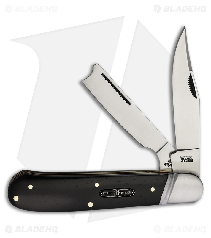 Rough Ryder Black Reserve Bearhead Knife 4.12" Black Pakkawood RR2567