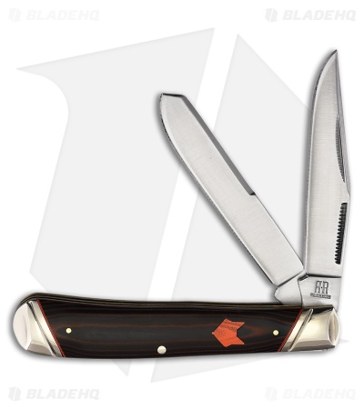 Rough Ryder Trapper Desert Fox G-10 Clip Point Satin 440A