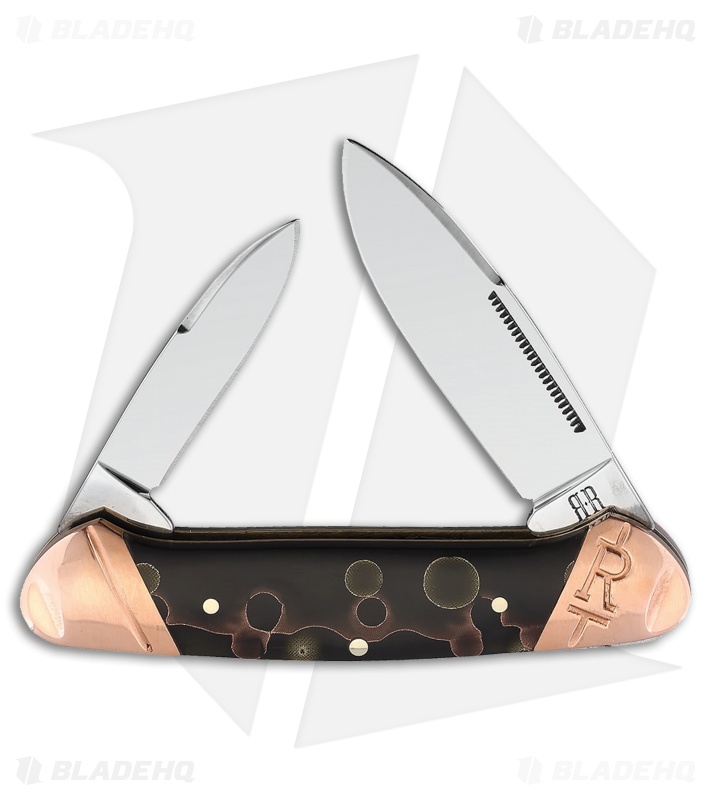 Rough Ryder Canoe Knife 3.63" Black Copper Swirl RR2060
