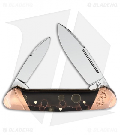 Rough Ryder Canoe Knife 3.63" Black Copper Swirl RR2060