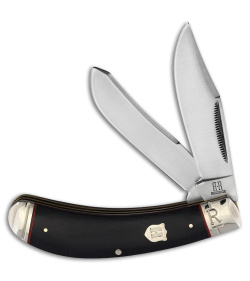 Rough Ryder Bow Trapper Knife 4.12" Black Micarta RR2379