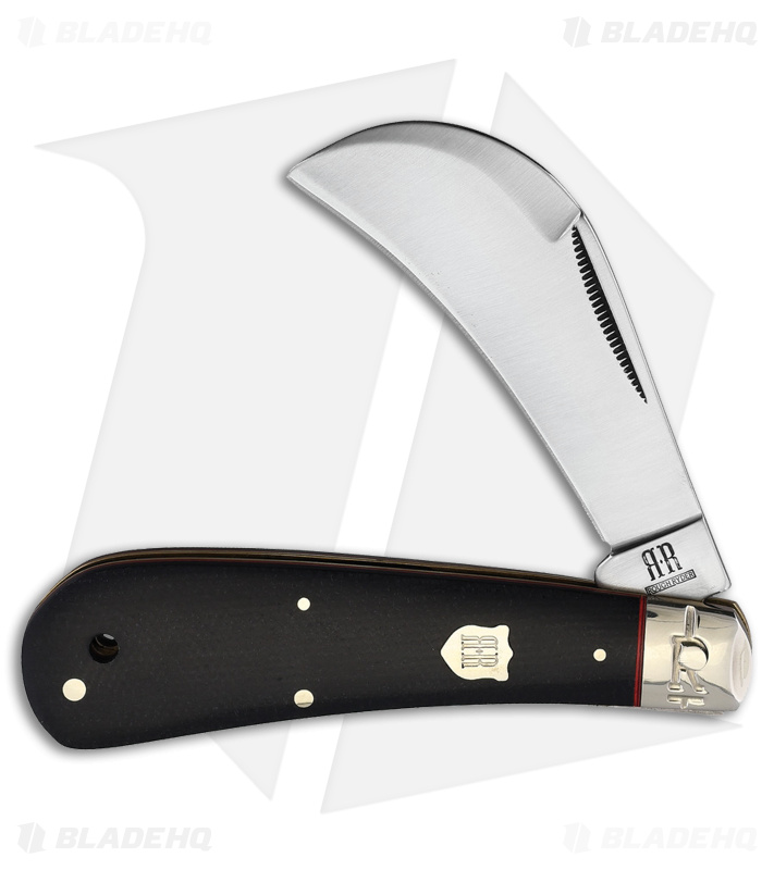 Rough Rider Hawkbill Highland Knife 4" Black Micarta RR2384