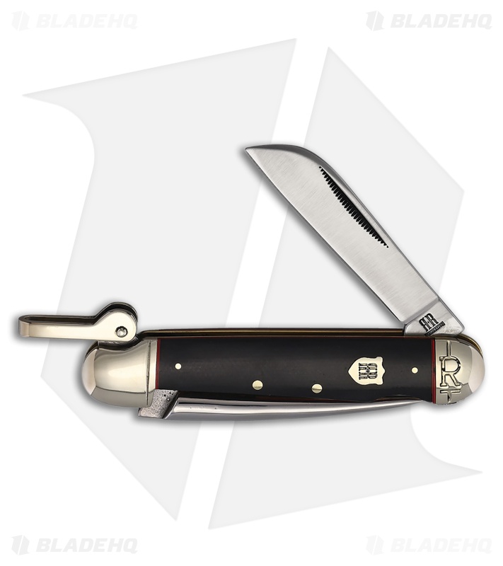 Rough Ryder Marlin Spike Knife 4.5" Black Micarta RR2386