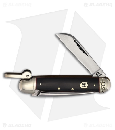 Rough Ryder Marlin Spike Knife Black Micarta Satin