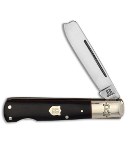 Rough Ryder Razor Black Micarta Spey Satin Stainless Steel