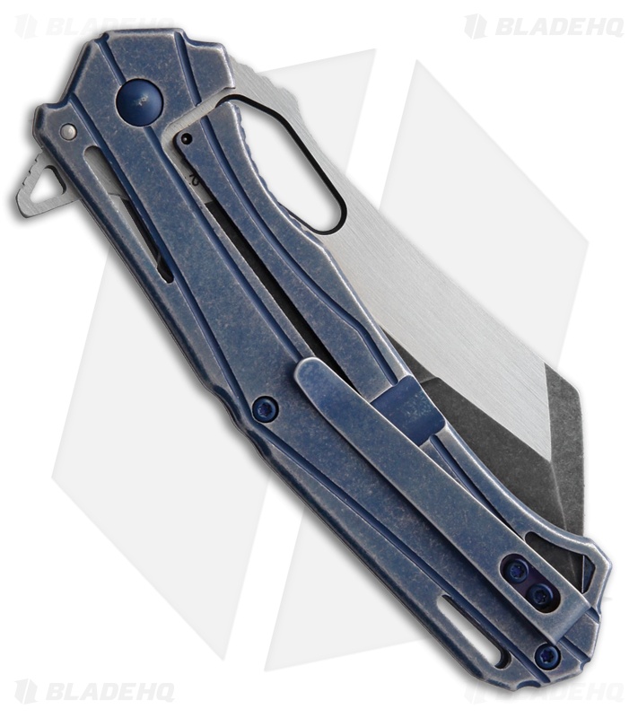 Rough Ryder Frame lock Knife Blue Stonewash Steel Black SW