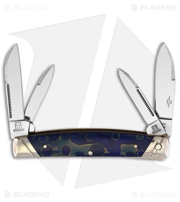 Rough Ryder Congress Knife 3.6" Blue Swirl Polymer RR2076