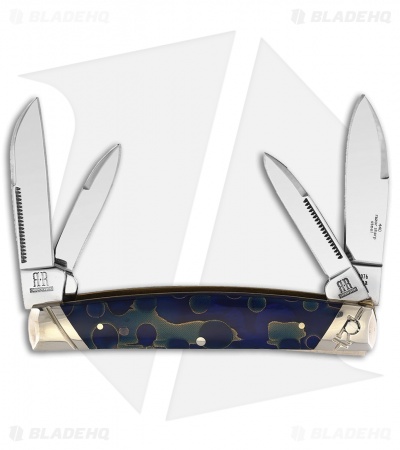 Rough Ryder Congress Knife 3.6" Blue Swirl Polymer RR2076