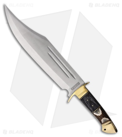 Rough Ryder Bowie Fixed Blade Knife Stag/Pakkawood (14" Satin)